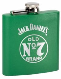 6 Oz. Stainless Steel Flask<BR> Green