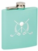 6 Oz. Stainless Steel Flask<BR> Teal