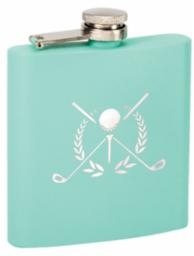 6 Oz. Stainless Steel Flask<BR> Teal