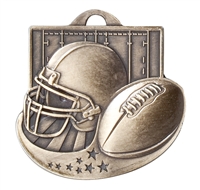 Star Blast II<BR> Football Medal<BR> Gold/Silver/Bronze<BR> 2 Inches