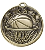 8 Star Basketball Medal<BR> Gold/Silver/Bronze<BR> 2 Inches