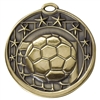 8 Star Series<BR> 2 Inch Soccer Medal<BR> Gold/Silver/Bronze