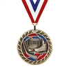 Glitter Hockey Medal<BR> Gold/Silver/Bronze<BR> 2.5 Inches