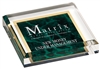IInflation Buster<BR>Green Marble Square<BR> Acrylic Paperweight<BR> 3.75 Inches