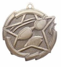Star Swim Medal<BR> Gold/Silver/Bronze<BR> 2.5 Inches