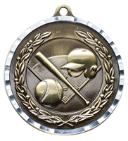 Diamond Cut XXL<BR> Baseball Medal<BR> Gold/Silver/Bronze<BR> 2.75 Inches