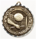 Diamond Cut XXL<BR> Volleyball Medal<BR> Gold/Silver/Bronze<BR> 2.75 Inches