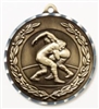 Diamond Cut XXL<BR> Wrestling Medal<BR> Gold/Silver/Bronze<BR> 2.75 Inches