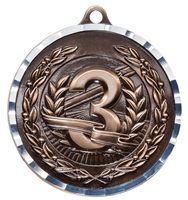 Diamond Cut XXL<BR> 3rd Place Medal<BR> Bronze<BR> 2.75 Inches