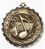 Diamond Cut XXL<BR>Music Note Medal<BR> Gold/Silver/Bronze<BR> 2.75 Inches