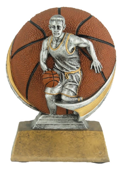 Mini Color Motion<BR> Male Basketball Trophy<BR> 5 Inches