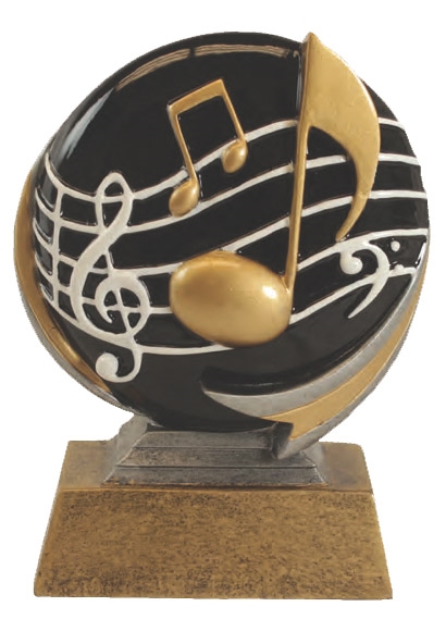 Mini Color Motion<BR> Music Trophy<BR> 5 Inches