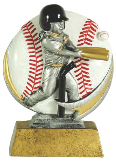 Mini Color Motion<BR> Female T-Ball Trophy<BR> 5 Inches