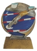 Mini Color Motion<BR> Male Swimming Trophy<BR> 5 Inches