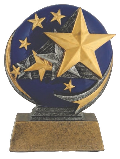 Mini Color Motion<BR> Star Trophy<BR> 5 Inches