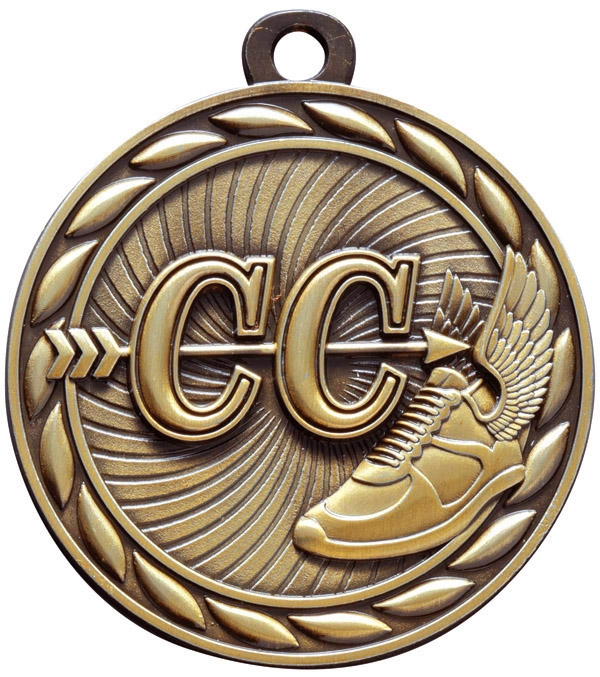Cross Country Gold Medal<BR> Gold Only<BR> 2 Inches