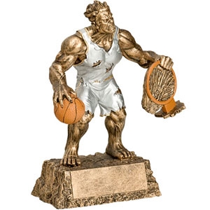 Basketball Trophy <BR> Monster <BR>6.75 Inches