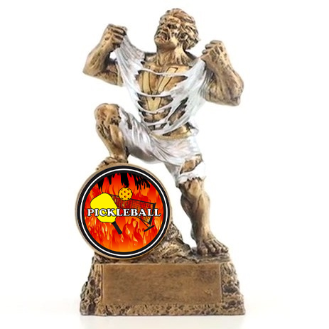 Pickleball Flame Trophy<BR> Monster<BR> 6.75 Inches