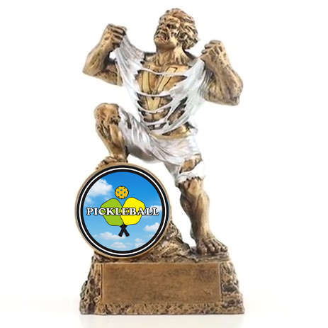 Pickleball Trophy<BR> Monster<BR> 6.75 Inches