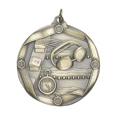 Olympic Swim Medal<BR> Gold/Silver/Bronze<BR> 2.25 Inches