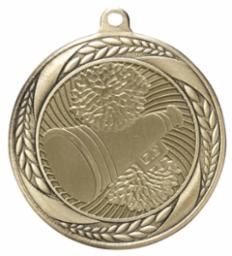 Laurel Wreath Cheerleading <BR> Gold <BR> 2.25 Inch Medal
