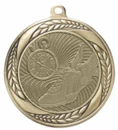 Laurel Wreath Track<BR> Gold <BR> 2.25 Inch Medal