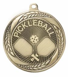 Laurel Wreath Pickleball<BR> Gold <BR> 2.25 Inch Medal