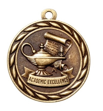 Academic Excellence Medal<BR> Gold Only<BR> 2 Inches