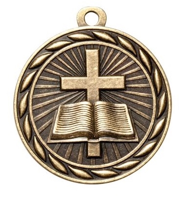 Christian School Medal<BR> Gold Only<BR> 2 Inches
