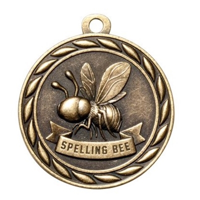 Spelling Bee Medal<BR> Gold/Silver/Bronze<BR> 2 Inches