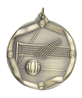 Olympic Volleyball Medal<BR> Gold/Silver/Bronze<BR> 2.25 Inches
