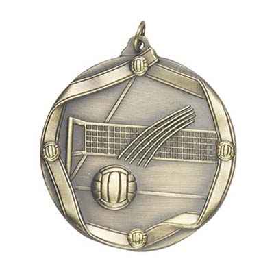 Olympic Volleyball Medal<BR> Gold/Silver/Bronze<BR> 2.25 Inches