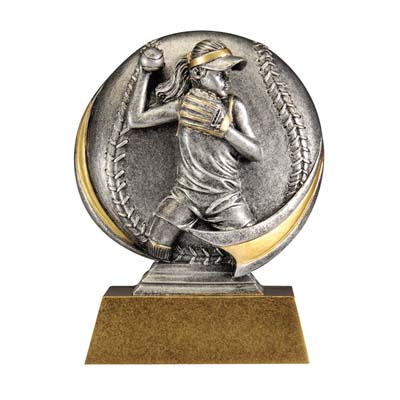 Mini Motion<BR> Softball Trophy<BR> 5 Inches