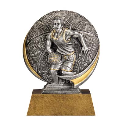 Mini Motion<BR> Male Basketball Trophy<BR> 5 Inches