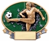 Female Soccer Explosion<BR>Plaque or Trophy<BR> 6 Inches