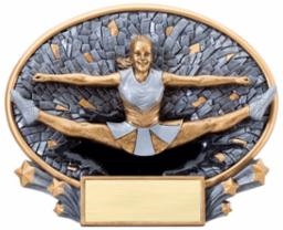 Cheerleader Explosion<BR>Plaque or Trophy<BR> 6 Inches
