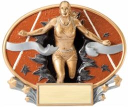 Female Track Explosion<BR>Plaque or Trophy<BR> 6 Inches