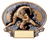 Wrestling Explosion<BR>Plaque or Trophy<BR> 6 Inches