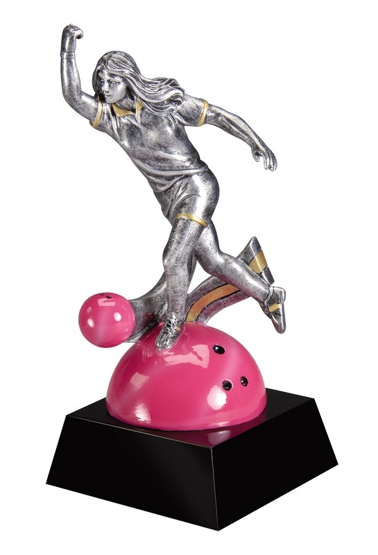 Inflation Buster<BR>Motion Female<BR> Bowling Trophy<BR> 7 Inches
