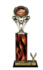 Round Flame Column - 1 Trim<BR> Flame Cornhole Trophy<BR> 10-12 Inches<BR> 10 Colors