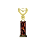 Flame Column<BR> Winged Wheel Trophy<BR> 10-12 Inches