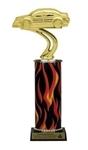 Flame Column<BR> Rally Car Trophy<BR> 10-12 Inches
