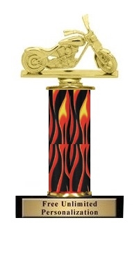 Flame Column<BR> Chopper Trophy<BR> 10-12 Inches