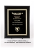 Ebony Finish Plaque<BR> Economy Corporate<BR> Black and Gold<BR> 6x8 to 9x12