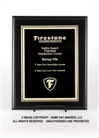 Ebony Finish Plaque<BR> Economy Corporate<BR> Black and Gold<BR> 6x8 to 9x12