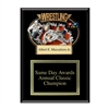 Ebony Matte Plaque<BR> Burst Wrestling Award<BR> 9" x 12"