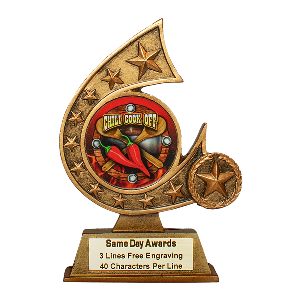 Comet Chili Cook Off<BR> or Custom Logo Trophy<BR> 5.75 Inches