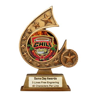 Comet #2 Chili Cook Off<BR> or Custom Logo Trophy<BR> 5.75 Inches