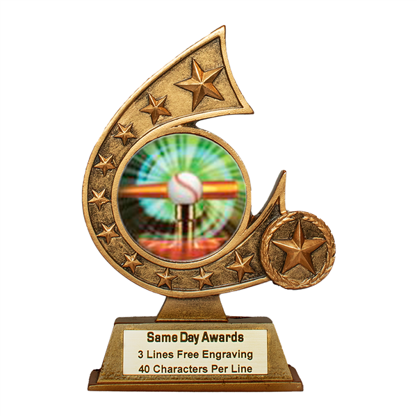 Comet Holograph  T-Ball Trophy<BR> 5.75 Inches