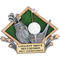 3-D Golf<BR>Plaque or Trophy<BR> 6 Inches